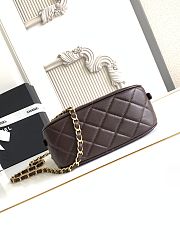 Kitlife Chanel Mini Bowling Bag Dark Brown Leather AS5572 11.5x20x8.5cm - 5