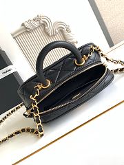 Kitlife Chanel Mini Bowling Bag Black Leather AS5572 11.5x20x8.5cm  - 2