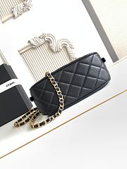 Kitlife Chanel Mini Bowling Bag Black Leather AS5572 11.5x20x8.5cm  - 4