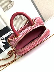 Kitlife Chanel Mini Bowling Bag Red Velvet AS5572 11.5x20x8.5cm - 5