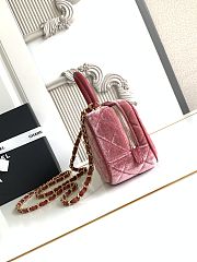 Kitlife Chanel Mini Bowling Bag Red Velvet AS5572 11.5x20x8.5cm - 3