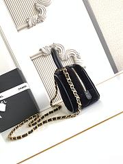 Kitlife Chanel Mini Bowling Bag Black Velvet AS5572 11.5x20x8.5cm - 6