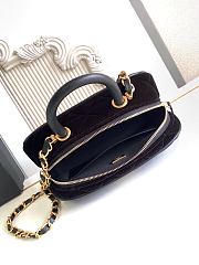 Kitlife Chanel Mini Bowling Bag Black Velvet AS5572 11.5x20x8.5cm - 4