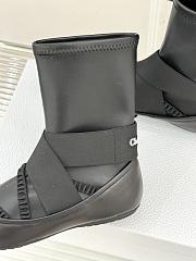 Kitlife Dior 25WF Lettered Cross Elastic Band Ballet Stretch Ankle Boots Black  - 2