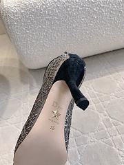 Kitlife Dior Capture Heeled Ankle Boot Transparent Mesh with Silver-Tone Strass Cannage Motif and Black Suede Goatskin - 2