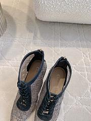 Kitlife Dior Capture Heeled Ankle Boot Transparent Mesh with Silver-Tone Strass Cannage Motif and Black Suede Goatskin - 4