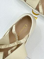 Kitlife Dior Shade White Leather Ballerinas With Elastic Bands - 4