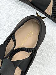 Kitlife Dior Shade Black Leather Ballerinas With Elastic Bands - 2
