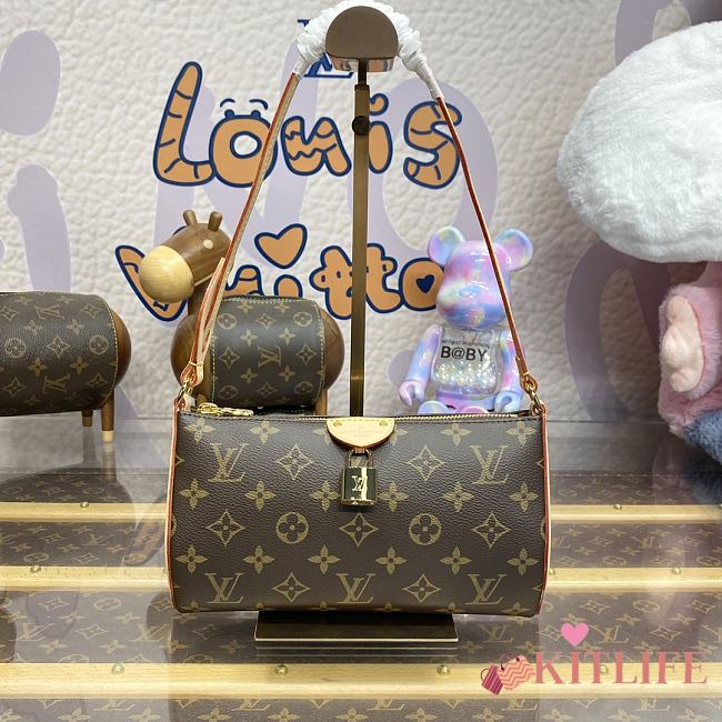 Kitlife Louis Vuitton Pochette Tirette Bag Brown M12859 22x12x5.5cm - 1