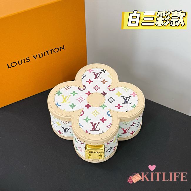 Kitlife Louis Vuitton Blooming Box Case White Multicolor M11117 25cm×11cm - 1