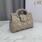 Kitlife Dior Jolie Top Handle Mini Chain Bag Beige 18.5x13x8.5cm - 2