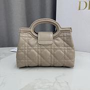 Kitlife Dior Jolie Top Handle Mini Chain Bag Beige 18.5x13x8.5cm - 4