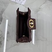 Kitlife Dior Jolie Top Handle Mini Chain Bag Burgundy 18.5x13x8.5cm - 2