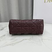 Kitlife Dior Jolie Top Handle Mini Chain Bag Burgundy 18.5x13x8.5cm - 5