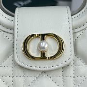 Kitlife Dior Jolie Top Handle Mini Chain Bag White 18.5x13x8.5cm - 4