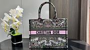 Kitlife Dior Multicolor Embroidery Butterfly Around The World Book Tote 36.5x28x14cm - 1