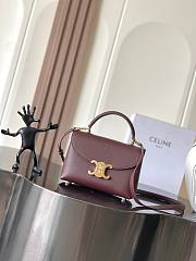 Kitlife Celine Teen Nino Bag In Burgundy Smooth Satinated Calfskin 118113 20.5x13x8cm - 1