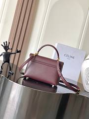 Kitlife Celine Teen Nino Bag In Burgundy Smooth Satinated Calfskin 118113 20.5x13x8cm - 6