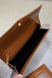 Kitlife Saint Laurent Uptown Chain Wallet in Beige Canvas & Leather 607788 19x12x4cm - 6