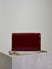 Kitlife Saint Laurent Uptown Evelope Bag in Red Patent Leather 607788 19x12x4cm - 6