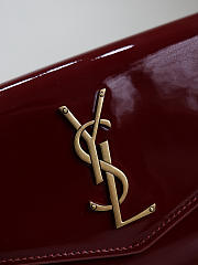 Kitlife Saint Laurent Uptown Evelope Bag in Red Patent Leather 607788 19x12x4cm - 5