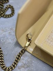 Kitlife Saint Laurent Uptown Evelope Bag in Apricot Leather With Braided Detailing 607788 19x12x4cm - 3