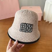 Kitlife Miu Miu Knit Striped Bucket Hat Beige - 5