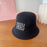 Kitlife Miu Miu Knit Striped Bucket Hat Black - 5