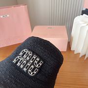 Kitlife Miu Miu Knit Striped Bucket Hat Black - 4