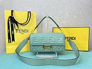 Kitlife Fendi Baguette Mint Green Lambskin Leather Bag 26x13x6cm - 1