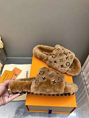 Kitlife Louis Vuitton Wool Slippers Brown - 4