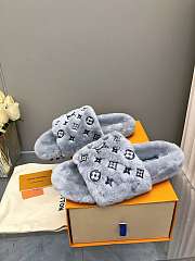 Kitlife Louis Vuitton Wool Slippers Grey - 4