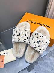 Kitlife Louis Vuitton Wool Slippers Beige - 4