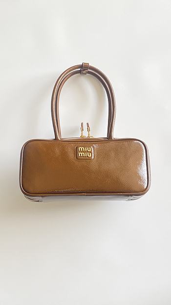 Kitlife Miu Miu Beau Tote Bag Brown 28x12x8.5cm