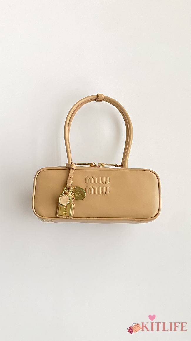 Kitlife Miu Miu Beau Tote Bag Beige 28x12x8.5cm - 1