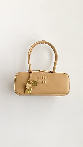 Kitlife Miu Miu Beau Tote Bag Beige 28x12x8.5cm