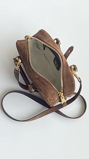 Kitlife Miu Miu Cocoa Brown Suede Arcadie Top-Handle Bag 22x10.5x7.5cm - 2