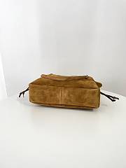 Kitlife Saint Laurent Jamie Shopping Dark Brown Suede Tote Bag 809824 35x35x10cm - 4