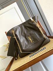 Kitlife Saint Laurent Jamie 4.3 Large Pochon Bag Green Khaki 809824 35×35×10cm - 1