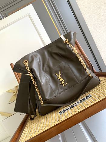 Kitlife Saint Laurent Jamie 4.3 Large Pochon Bag Green Khaki 809824 35×35×10cm