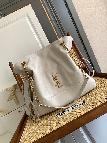 Kitlife Saint Laurent Jamie 4.3 Large Pochon Bag White 809824 35×35×10cm