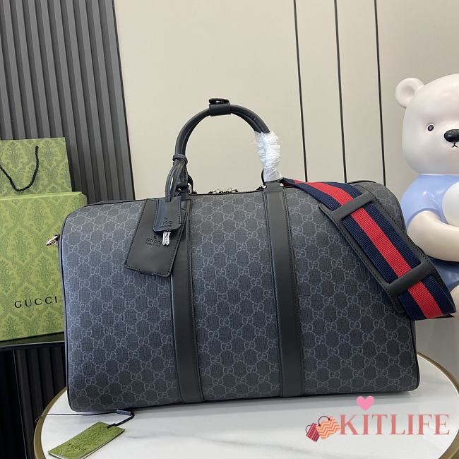 Kitlife Gucci GG Black Medium Duffle Bag 792074 30x45x24.5cm - 1