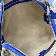 Kitlife Gucci GG Multicolor Medium Duffle Bag Blue Leather Trim 792074 30x45x24.5cm  - 2