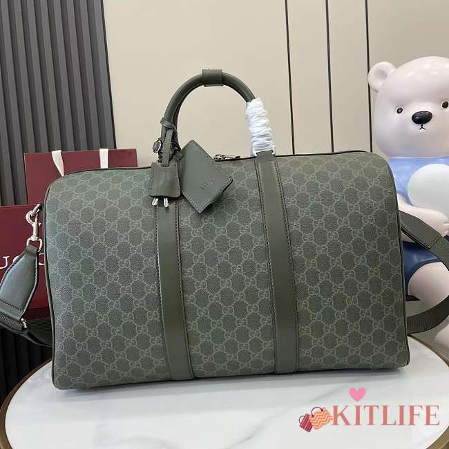 Kitlife Gucci GG Green Monogram Medium Duffle Bag 792074 30x45x24.5cm  - 1