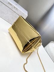 Kitlife Jimmy Choo Bon Bon Gold Metallic Nappa Mini Bag 16x16x9cm  - 2