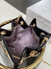 Kitlife Jimmy Choo Bon Bon Black Metallic Nappa Mini Bag 16x16x9cm  - 2