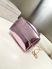 Kitlife Jimmy Choo Bon Bon Pink Metallic Nappa Mini Bag 16x16x9cm - 5