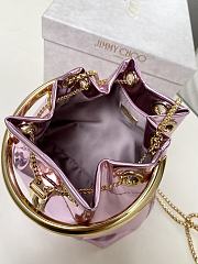 Kitlife Jimmy Choo Bon Bon Pink Metallic Nappa Mini Bag 16x16x9cm - 3