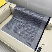 Kitlife Fendi FF Logo Scarf Blue 140x140cm - 6