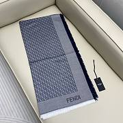 Kitlife Fendi FF Logo Scarf Blue 140x140cm - 5